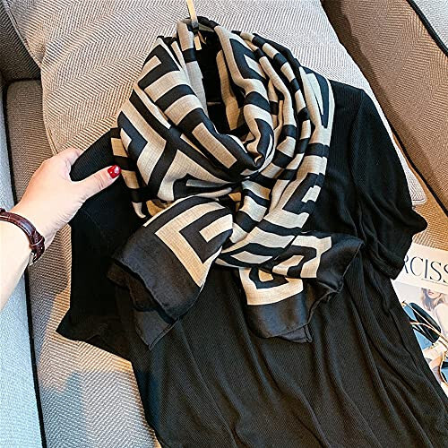 FINIZO Women's Scarves Lady Light Soft Fashion Solid Scarf Wrap Shawl for All Season - 6