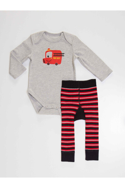 Firefighter Baby Boy Bodysuit Leggings-Pants Set - 14