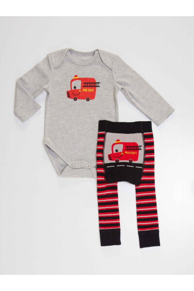 Firefighter Baby Boy Bodysuit Leggings-Pants Set - 10