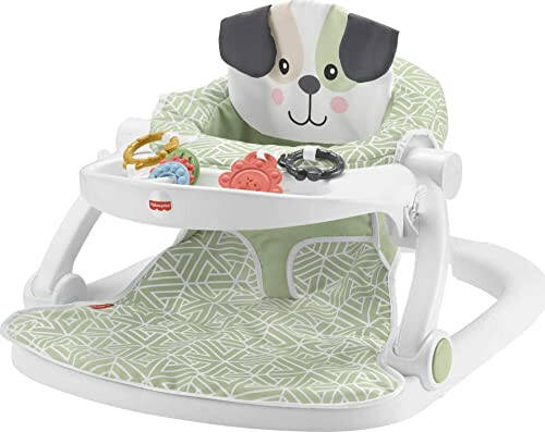 Fisher-Price Baby Portable Baby Chair Sit-Me-Up Floor Seat with Snack Tray and Developmental Toys, Puppy Perfection [modazone Exclusive] - 31