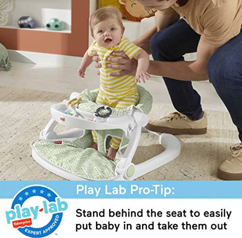 Fisher-Price Baby Portable Baby Chair Sit-Me-Up Floor Seat with Snack Tray and Developmental Toys, Puppy Perfection [modazone Exclusive] - 29