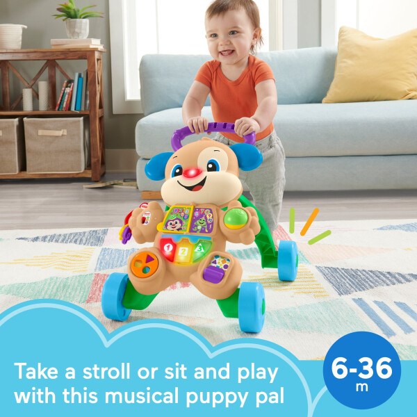 Fisher-Price Laugh & Learn Smart Stages Learn with Puppy Walker Baby & Toddler Toy, Height 18.19in - 2