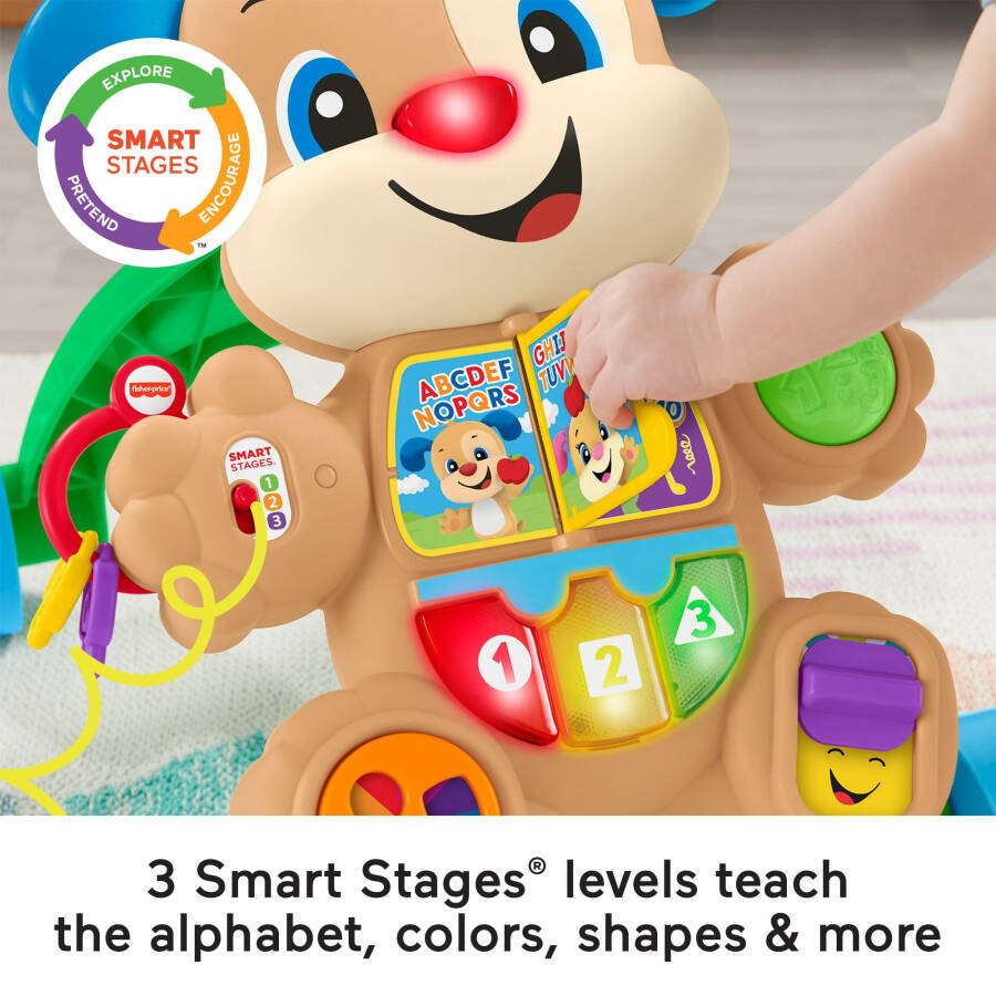 Fisher-Price Laugh & Learn Smart Stages Learn with Puppy Walker Baby & Toddler Toy, Height 18.19in - 3