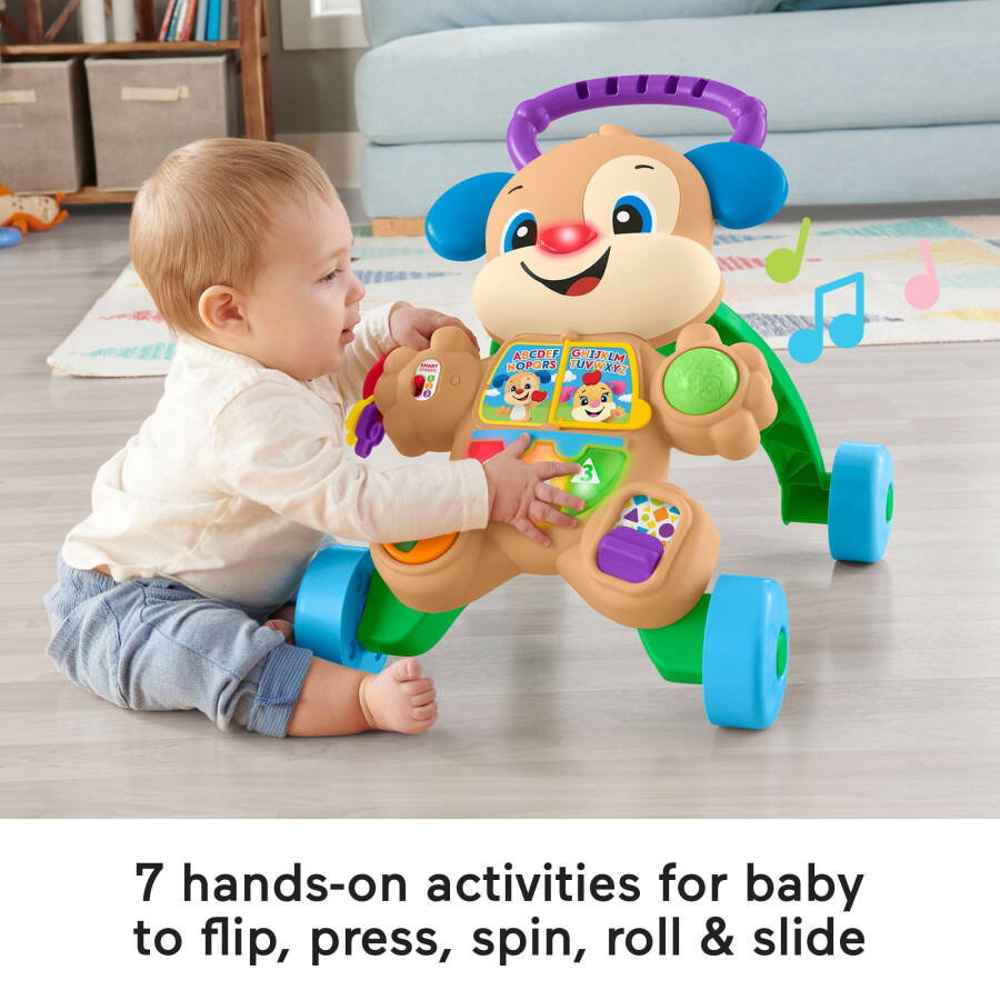 Fisher-Price Laugh & Learn Smart Stages Learn with Puppy Walker Baby & Toddler Toy, Height 18.19in - 4