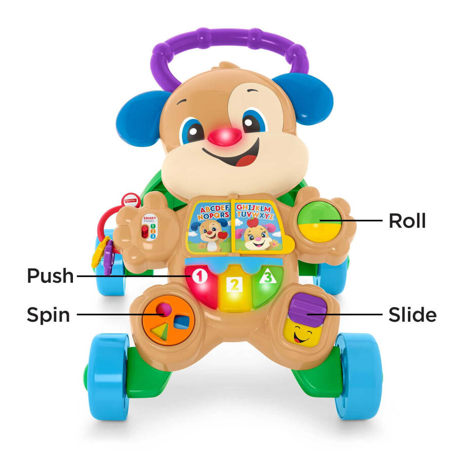 Fisher-Price Laugh & Learn Smart Stages Learn with Puppy Walker Baby & Toddler Toy, Height 18.19in - 5