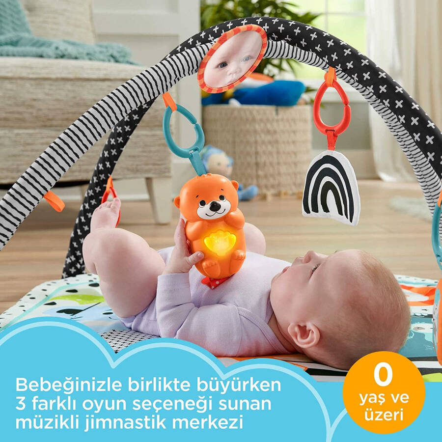 Fisher Price Quvnoq Hayvonlar 3 ta 1 da Jimnastika Markazi O'yin Kilimi - 20