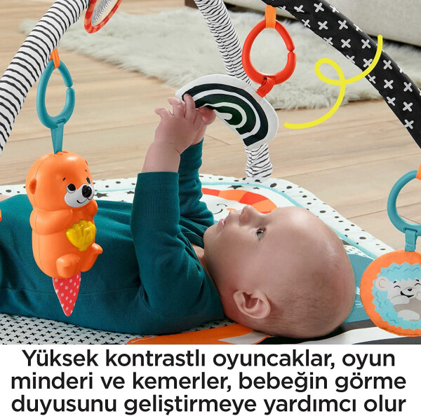 Fisher Price Quvnoq Hayvonlar 3 ta 1 da Jimnastika Markazi O'yin Kilimi - 22