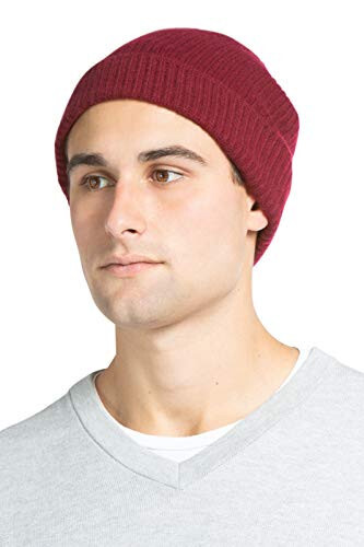 Fishers Finery Men's 100% Pure CasModazoneere Ribbed Cuffed Hat; Ultra Plush - 1