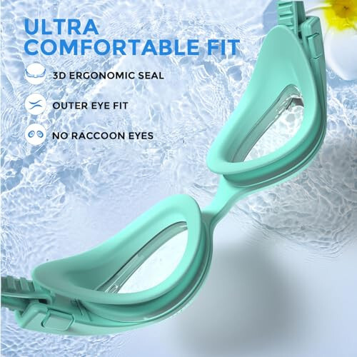 FISHOAKY Swim Goggles, Polarized Swimming Goggles, Anti-Fog No Leaking Anti UV for Men Women Adult Youth with Storage Bag - 34