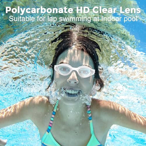 FISHOAKY Swim Goggles, Polarized Swimming Goggles, Anti-Fog No Leaking Anti UV for Men Women Adult Youth with Storage Bag - 30