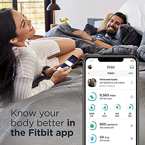 Fitbit Versa 2 Sağlık ve Fitness Akıllı Saati, Kalp Atış Hızı, Müzik, Alexa Desteği, Uyku ve Yüzme Takibi, Siyah/Karbon, Tek Boyut (S & L Bantlar Dahil) (Yenilenmiş) - 13