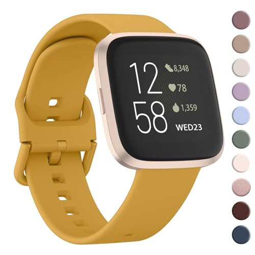 Fitbit Versa 2 / Versa / Versa Lite / Versa SE ile Uyumlu AK Spor Bantları, Akıllı Saat Kadın Erkekler İçin Klasik Yumuşak Değiştirilebilir Bileklikler - 1