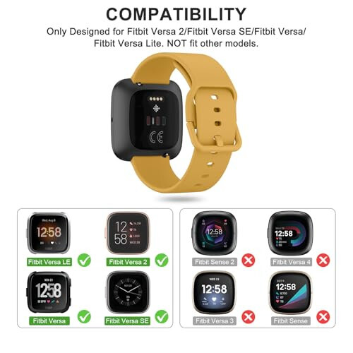 Fitbit Versa 2 / Versa / Versa Lite / Versa SE ile Uyumlu AK Spor Bantları, Akıllı Saat Kadın Erkekler İçin Klasik Yumuşak Değiştirilebilir Bileklikler - 3