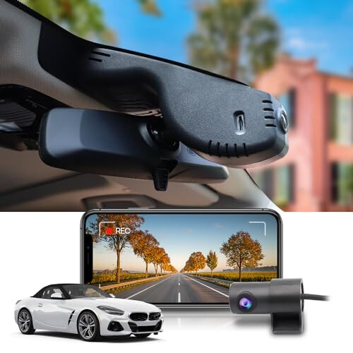 Fitcamx 4K Двойная Камера Движения Совместима с BMW Z4 2019 2020 2021 2022 2023 2024 30i M40i sDrive (HD2-6241/G29), Стиль OEM, Передняя 2160P+Задняя 1080P Видео, Циклическая Запись, WiFi&Приложение, G-сенсор, 128 ГБ Карта - 2