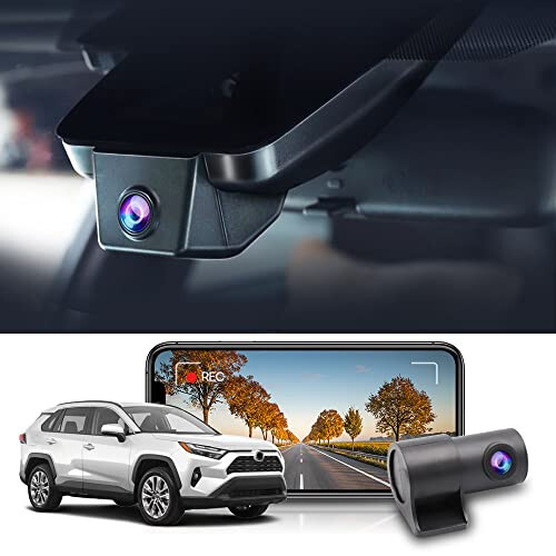 Fitcamx Front 2160P+Rear 1080P Dash Cam for 2022-2024 Toyota RAV4 LE Limited SE Adventure XLE XSE Model B (Has Vent Hole), OEM Look, Dual Loop Recording, WiFi & APP, G-Sensor, Easy to Set, 128GB Card - 1