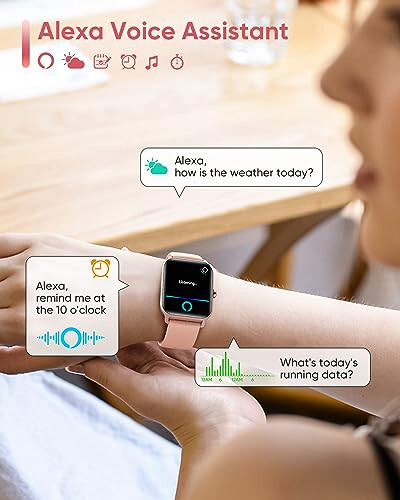 Fitpolo Akıllı Saat Kadınlar İçin Android & iPhone, Alexa Yerleşik [1.8