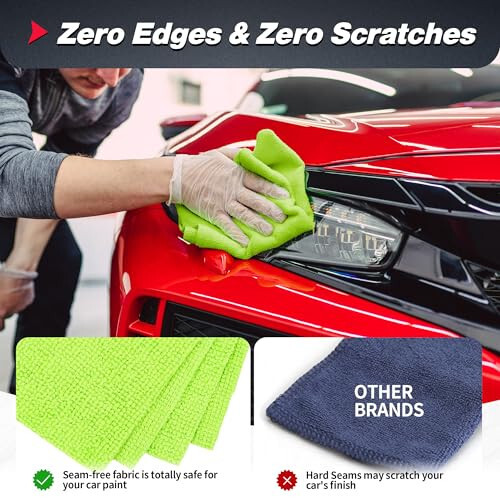 FIXSMITH Microfiber Cleaning Cloth, 100 Pack Shop Towels, Micro Fiber Cloth for Cleaning Car, All-Purpose Absorbent Cleaning Rags for Housekeeping, Dust Cloth for Office, Car Wash Towels, 12inx12in - 4