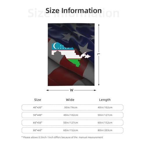 Flag Map of Uzbekistan Throw Blankets 50