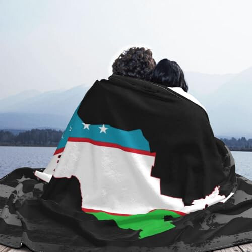 Flag Map of Uzbekistan Ultra-Soft Micro Fleece Throw Blanket Lightweight Blanket for Sofa Couch Chair Bedroom 40