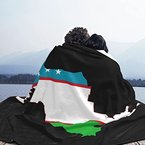 Flag Map of Uzbekistan Ultra-Soft Micro Fleece Throw Blanket Lightweight Blanket for Sofa Couch Chair Bedroom 60