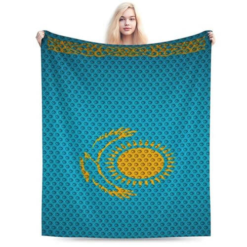 Flag of Kazakhstan Throw Blanket for Couch 40