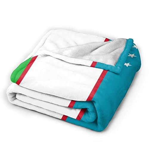 Flag of Uzbekistan Throw Blanket for Couch Bed Sofa 50