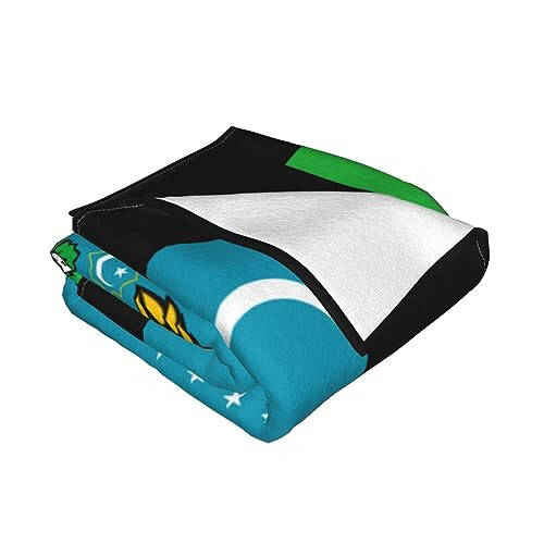 Flag of Uzbekistan with Coat of arms Ultra-Soft Micro Fleece Throw Blanket Lightweight Blanket for Sofa Couch Chair Bedroom 40