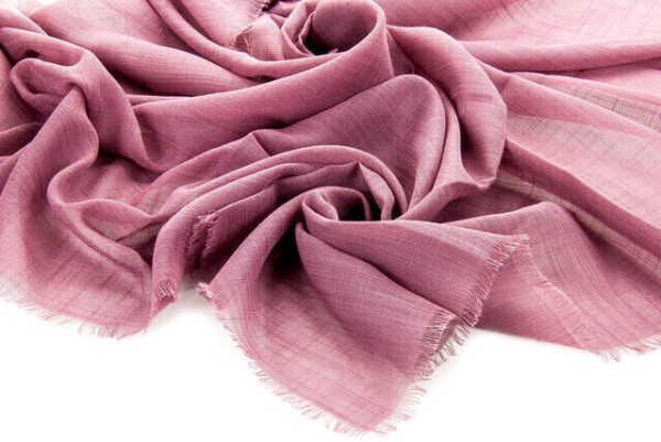 Flamed Square Cotton Blanket - Light Pink - 2