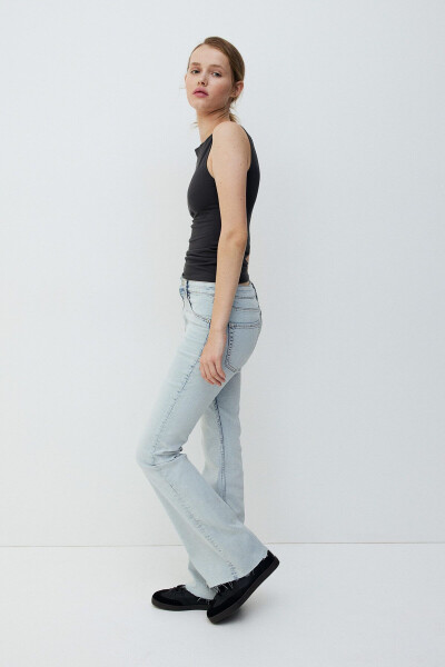 Flared High Rise Jeans - 1