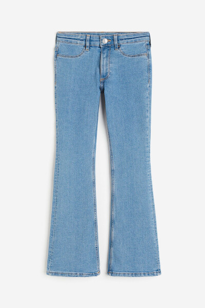 Flared Leg Low Rise Jeans - 1