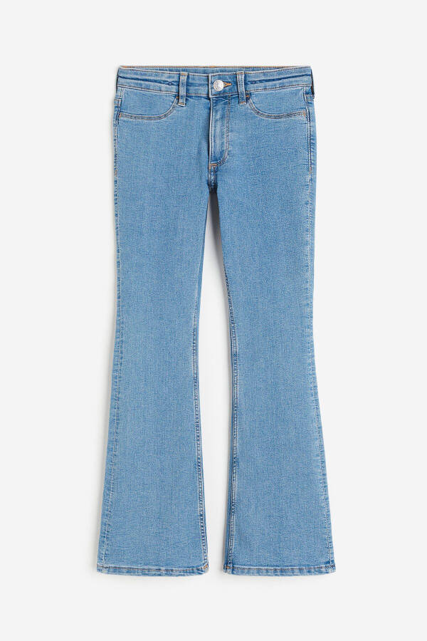 Flared Leg Low Rise Jeans - 1