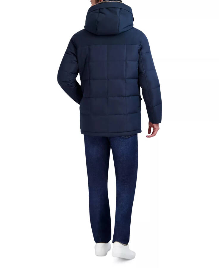 Fleece Astarlı Kapüşonlu Erkek Parka - Navy - 5