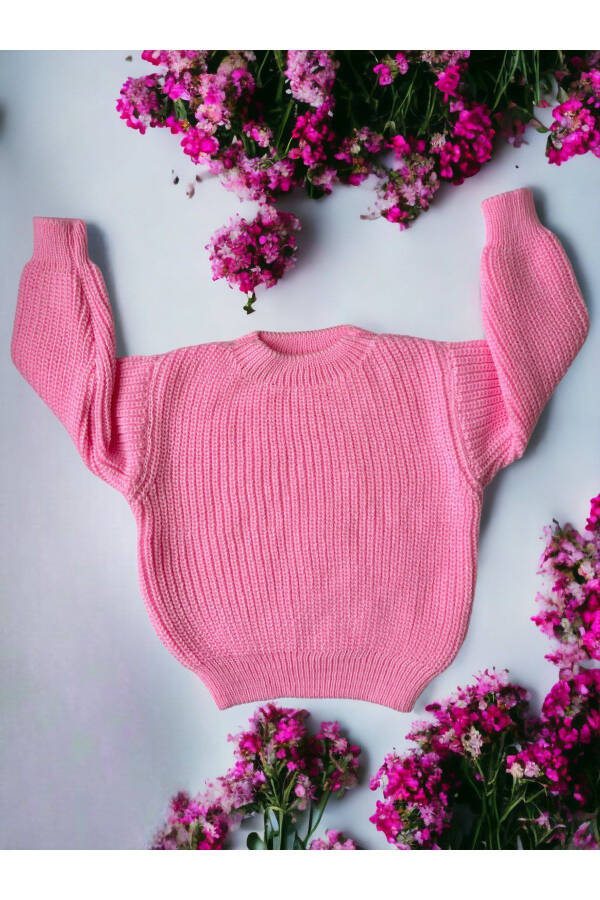 Flexible Knit Sweater Bicycle Neck Oversize Unisex Baby Kid 1-5 Years - 1