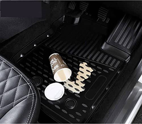 Floor Mats Liner fits Ford Fiesta Hatchback 2013-2017 | Full Coverage All Weather Durable, Non Slip Waterproof 1st & 2nd Row 3D Laser Cut, Interior Accessories car Floor mats - 5