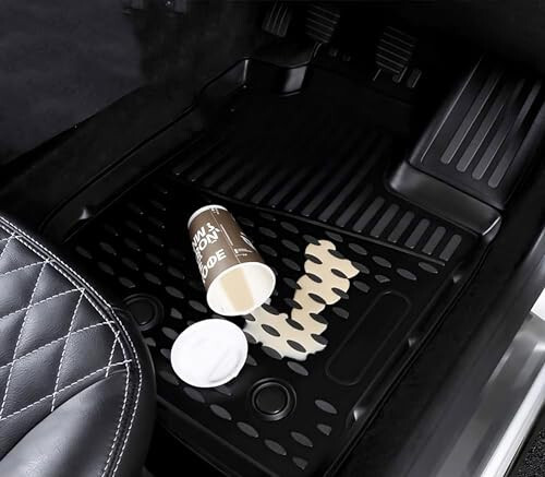 Floor Mats Liner fits Kia Picanto 2018-2022 | Full Coverage all Weather Durable, Non slip Waterproof 1st & 2nd Row 3D Laser cut, Interior accessories car floor mats - 6