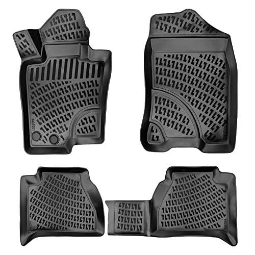 Floor Mats Liner fits Nissan Frontier 2014-2023 | Full Coverage All Weather Durable, Non Slip Waterproof 1st & 2nd Row 3D Laser Cut, Interior Accessories car Floor mats - 1