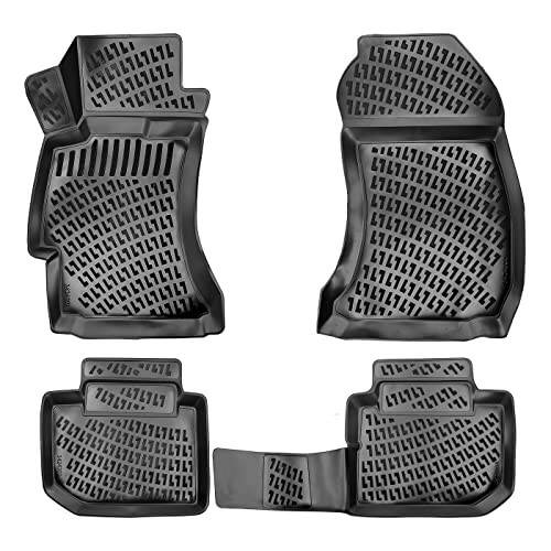 Floor Mats Liner fits Subaru Impreza 2008-2022 | Full Coverage All Weather Durable, Non Slip Waterproof 1st & 2nd Row 3D Laser Cut, Interior Accessories car Floor mats - 1