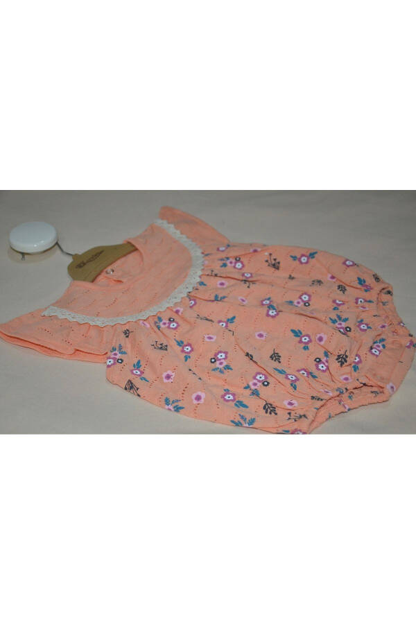 Floral Embroidered Baby Girl Romper - 2