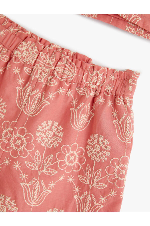 Floral Print Shorts and T-Shirt Set (Cotton) - 3