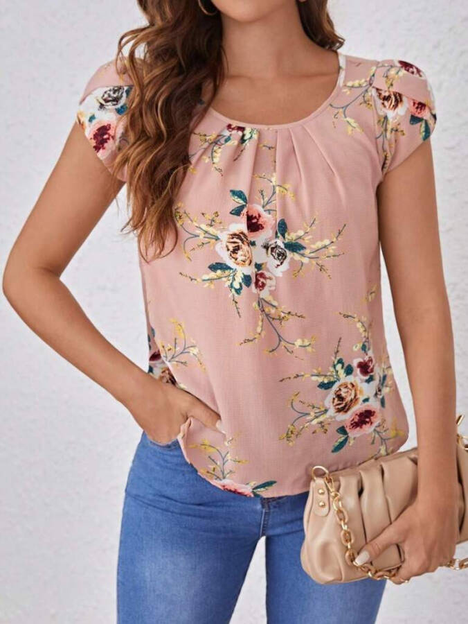 Floral print supreme blouse - 1