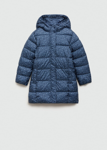 Floral quilted anorak - Blue - 1