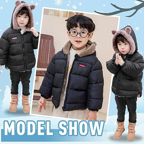 flower frail Infant Baby Winter Coat Bear Hooded Jacket Warm Fleece Snowsuit Windproof Outerwear for Toddler Boy Girl 9M-4T - 6