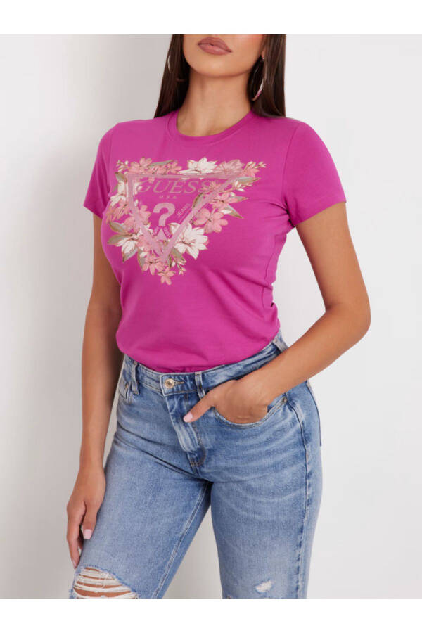 Flower Logo Stretch T-shirt - 4