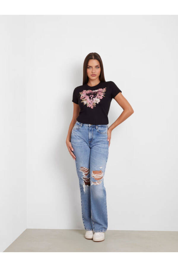 Flower Logo Stretch T-shirt - 2