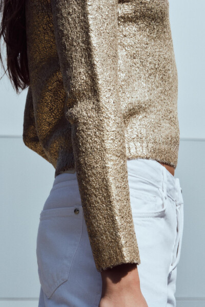 Foil knit sweater - 4