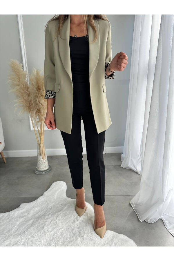 Folded Sleeve Blazer Jacket - 7