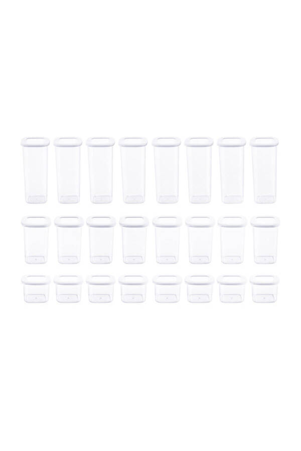 Foly Labelled Square Food Storage Container 24-piece Set 8x(0.55 LITRE, 1.2 LITRE, 1.75 LITRE) White - 6