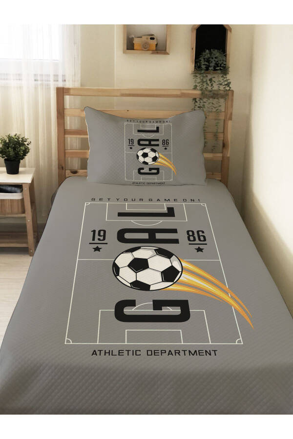 Football Pattern, Printed Single and Children's Blanket Set - 4