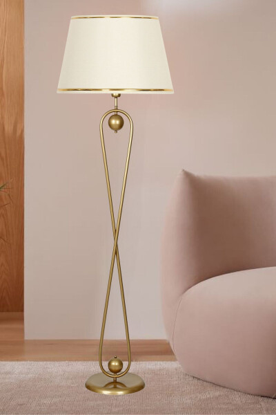 Forever Static Antique Matte Gold Metal Floor Lamp - 4