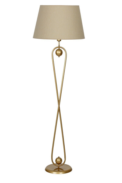 Forever Static Antique Matte Gold Metal Floor Lamp - 2